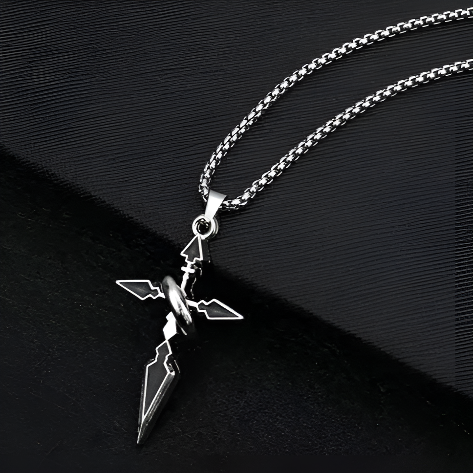 Cross Pendant Necklace for Men – Stainless Steel Cyberpunk Style | SAHARA SPARKLE