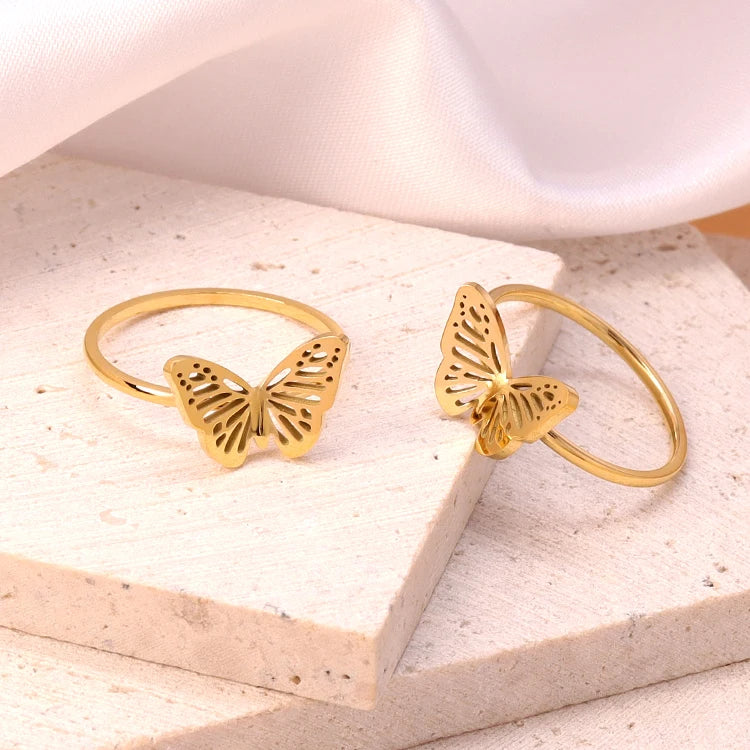 Golden Butterfly Ring