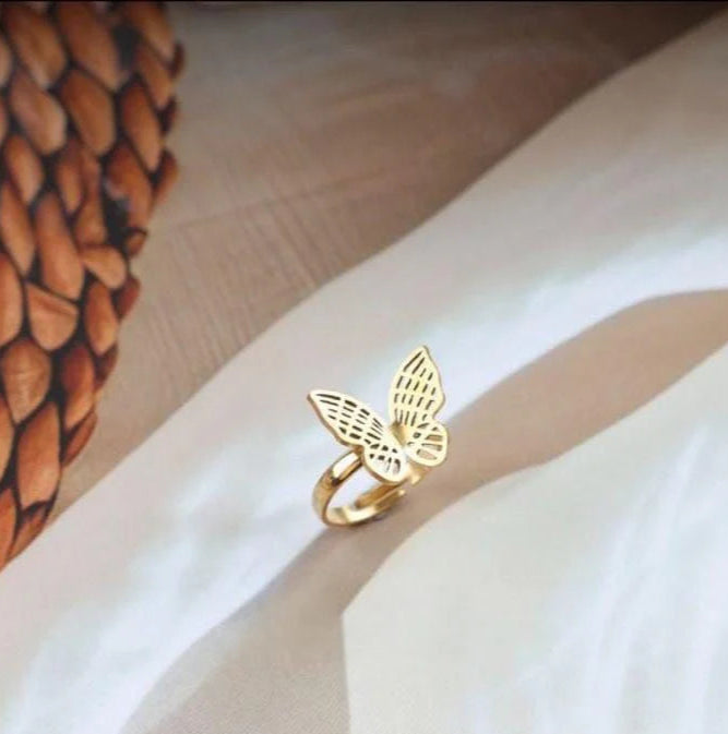 Golden Butterfly Ring