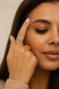 Celestial Eye Guardian Ring - 925 Sterling Silver, Cubic Zirconia - Cosmic Protection Jewelry