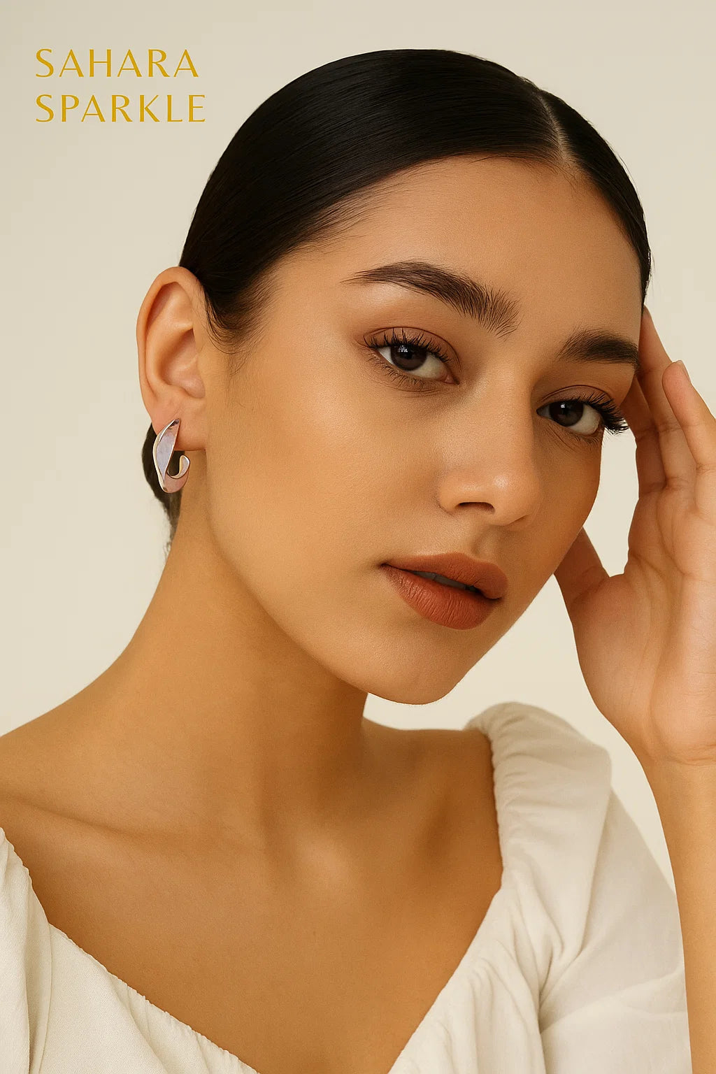 Bold Purple Sculptural Drop Earrings | SAHARA SPARKLE